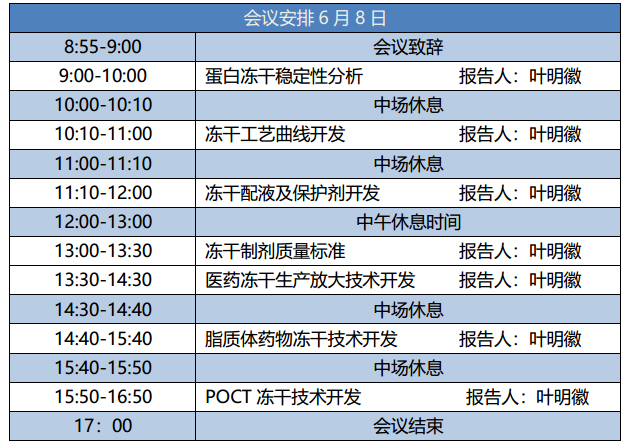 会议日程